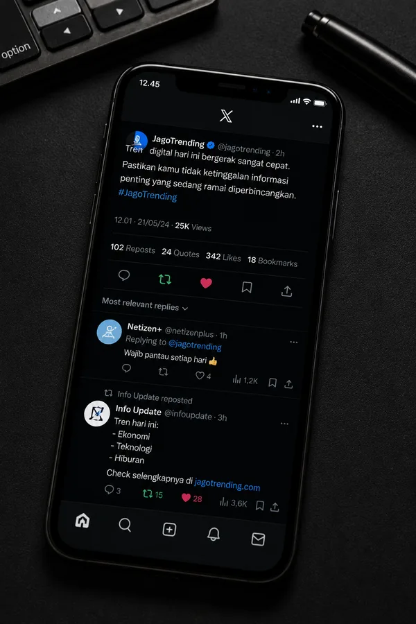 Ilustrasi kampanye trending topic X atau Twitter